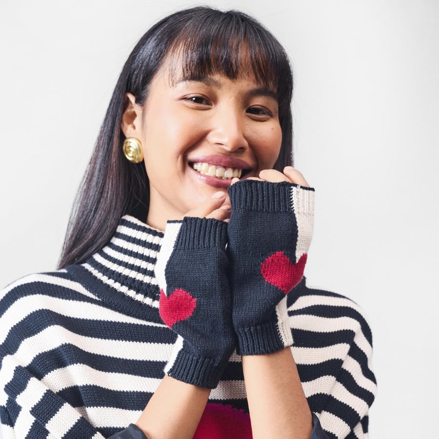 Monoheart Mittens - Black & White