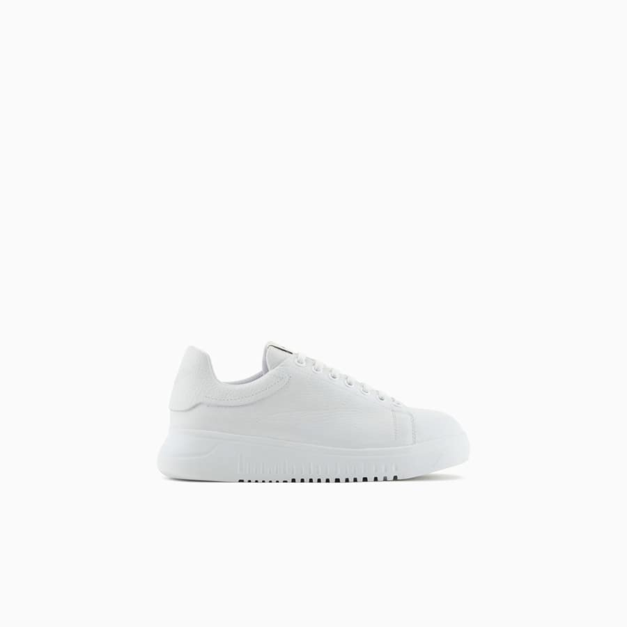 Tumbled leather sneakers