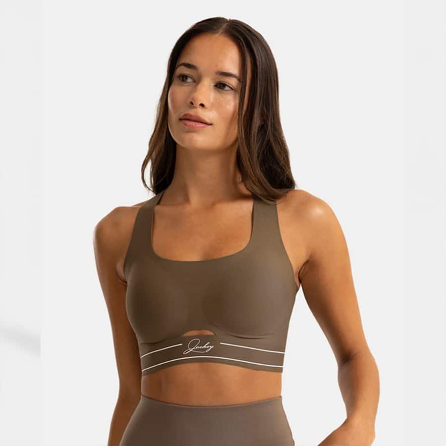 Wirefree Padded Soft Touch Microfiber Elastane Full Coverage Bonded Tech Slip on Bra with 360 Degree Stretch - Green