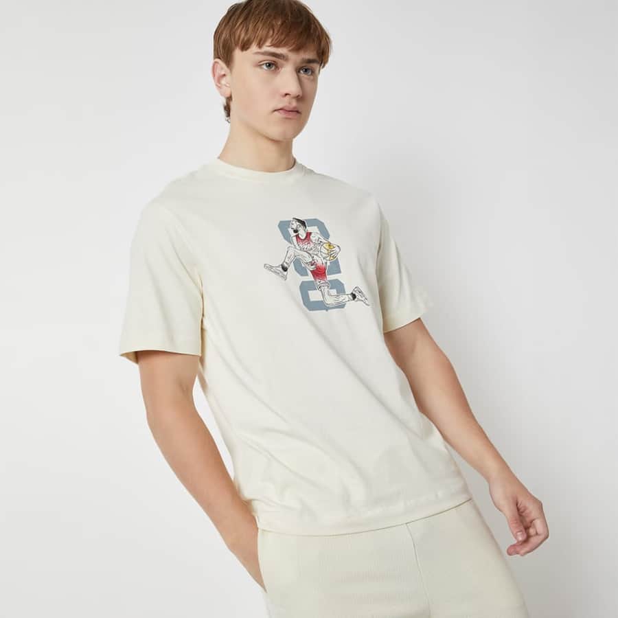 Men Back Print Sports T-shirt