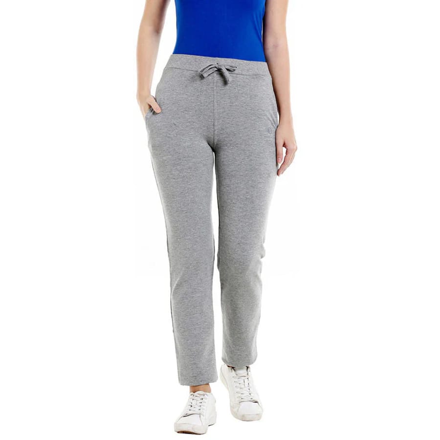 Bodyactive Women Grey Melange Trackpant-LL6-GRML