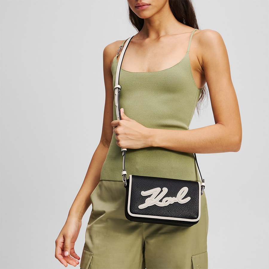 Karl Lagerfeld Women Black KSkuare Crossbody Bag