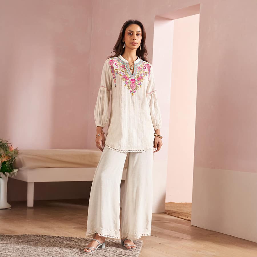 White Meerab Co-Ord Set