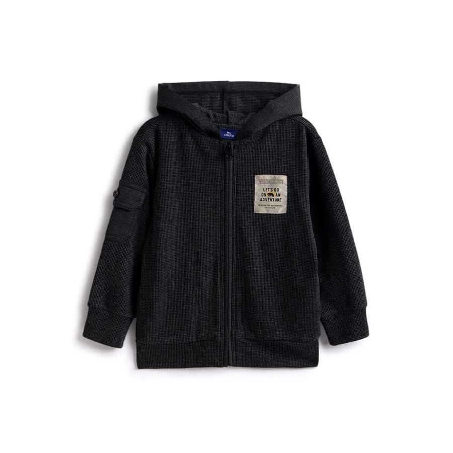 Boys Grey Solid Jacket