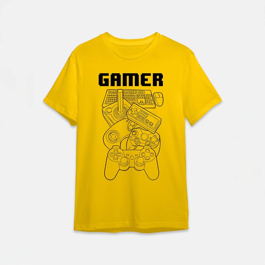 Gamer – Gaming Quotes Tshirt – Yellow
