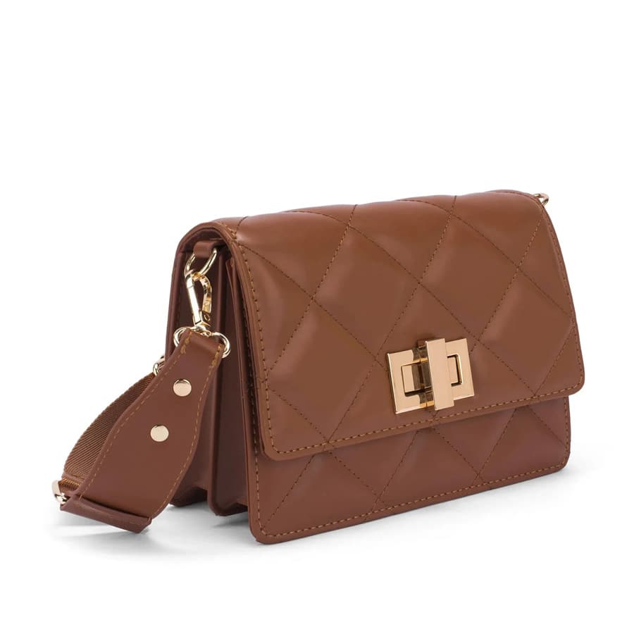 Maddie Mini Twisted Tan Shoulder Bag