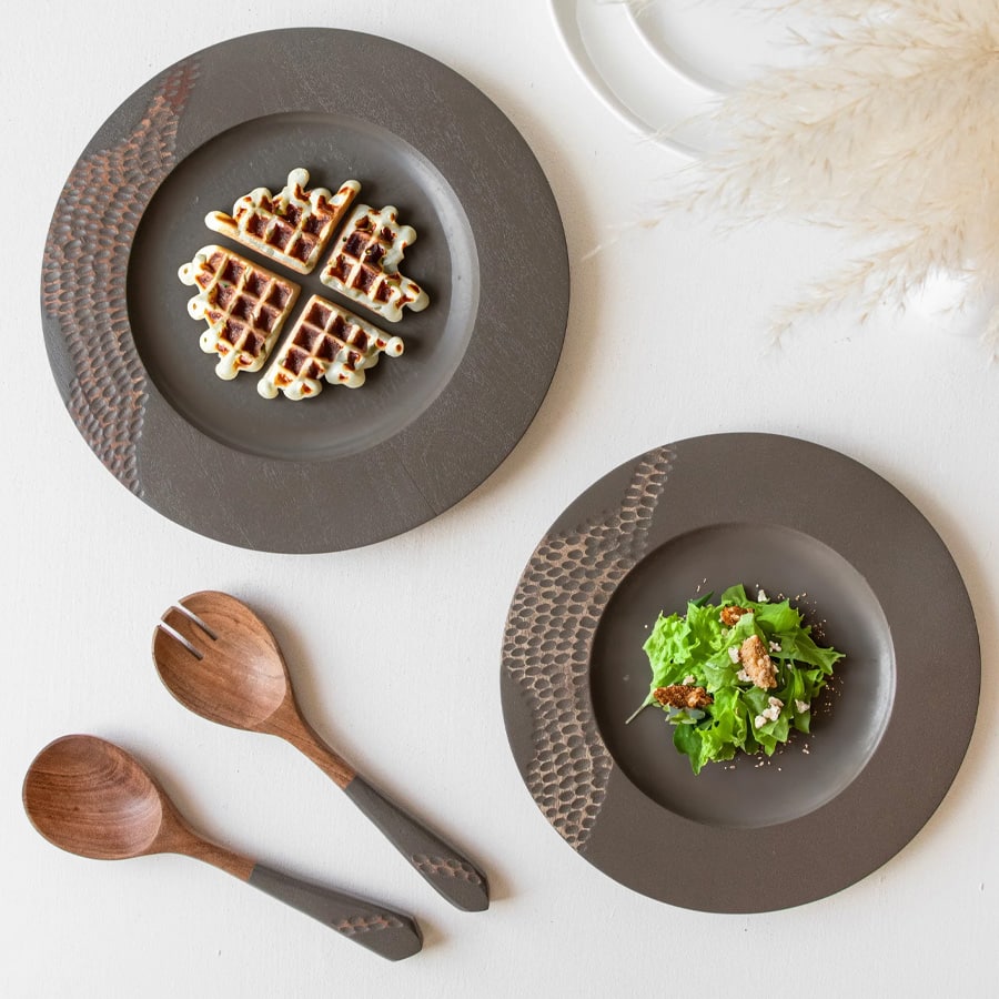 Mizo Serving Platter with Spoon (Set of 2)