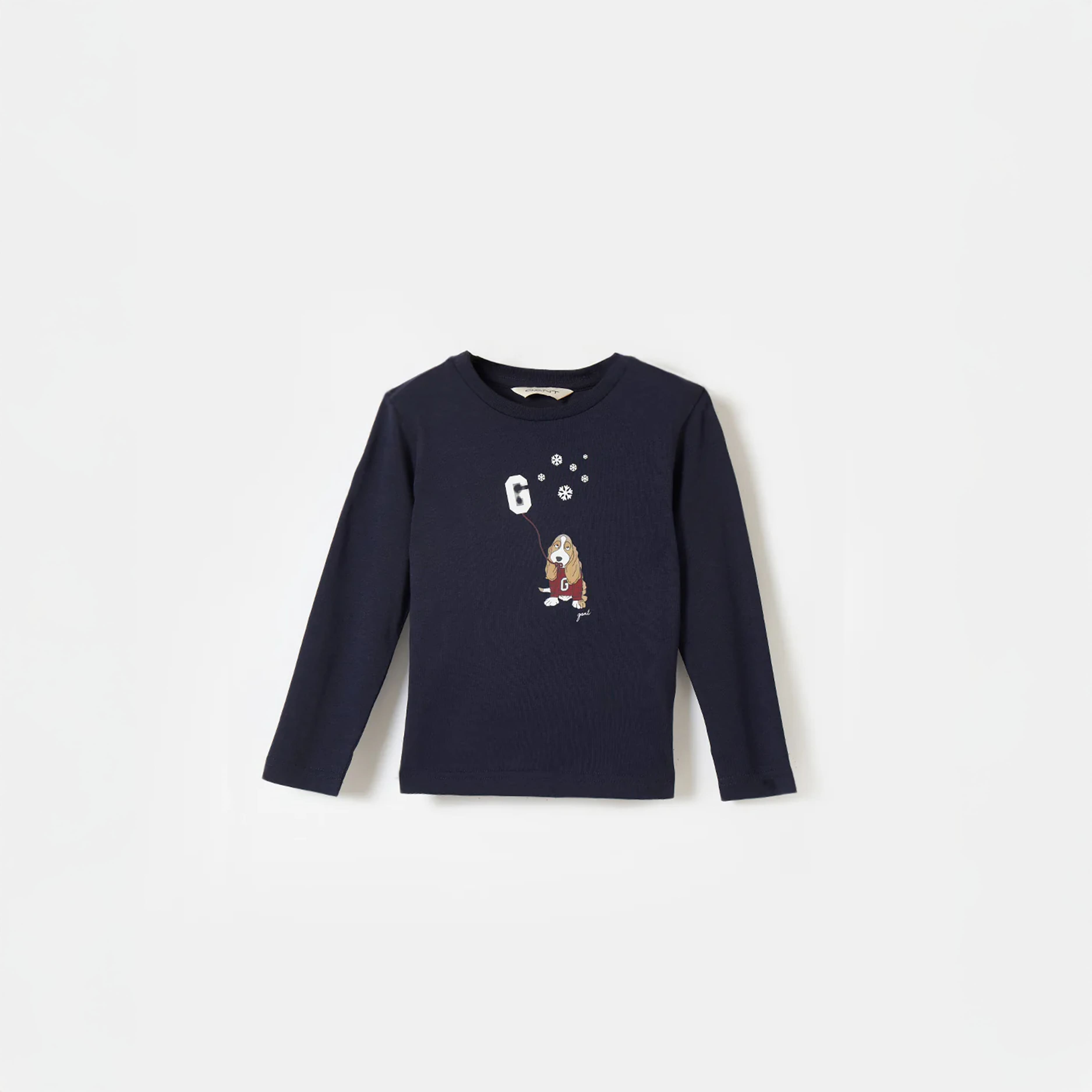 Boys Blue Placement Print Crew Neck T-shirt