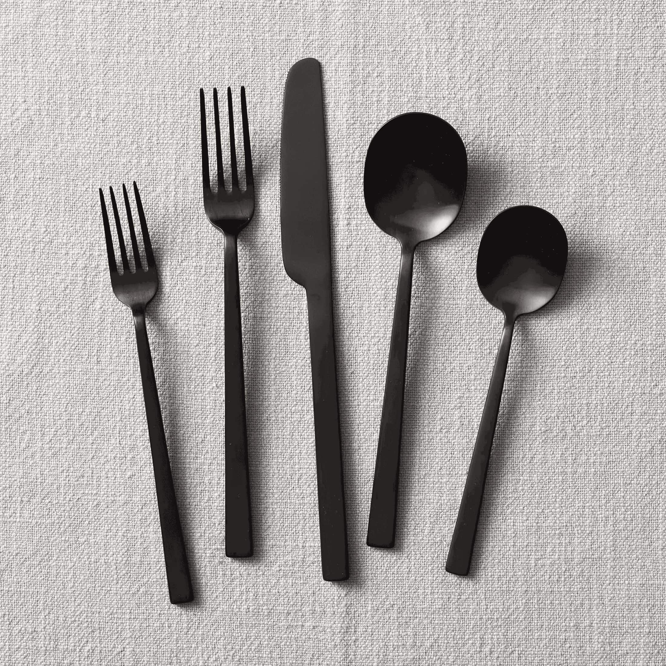 Kanto stainless steel flatware sets – satin