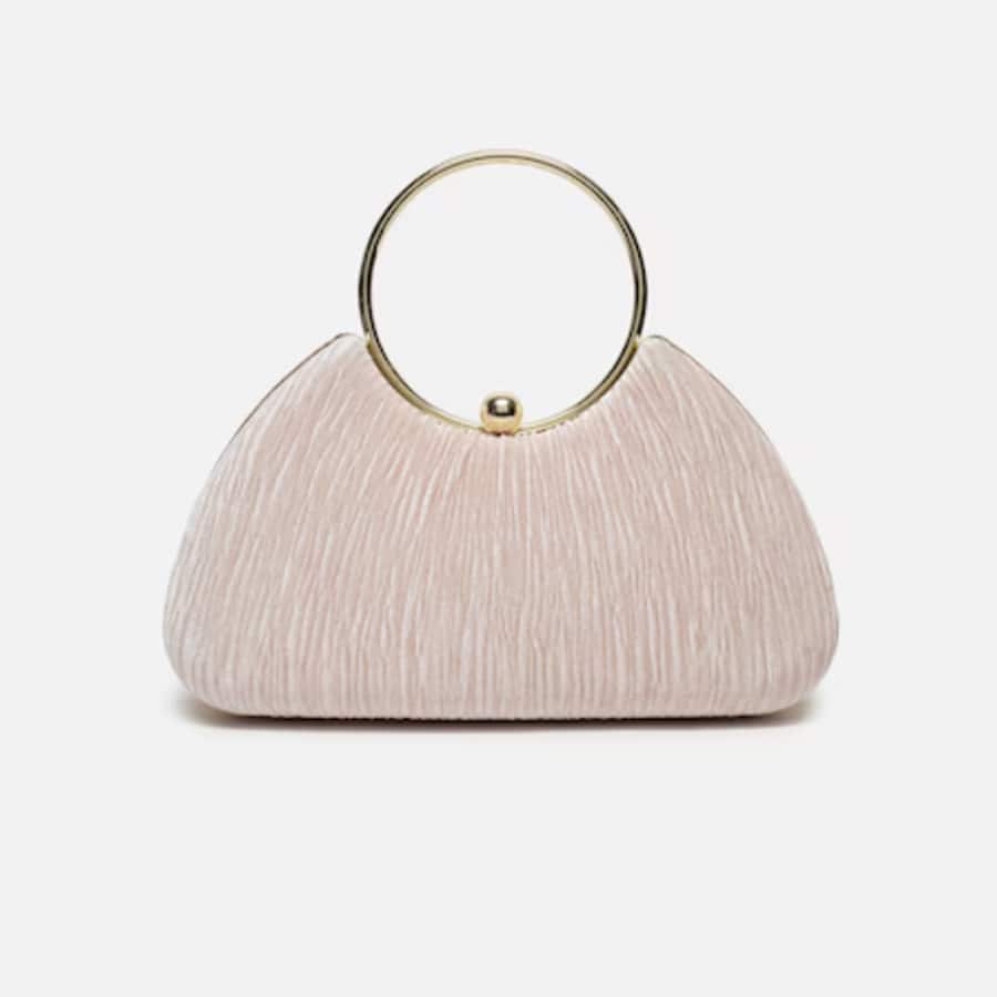 Women Pink Textured Party Sling Bag
