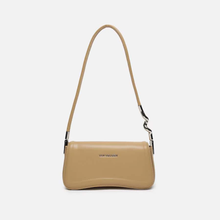 Women Beige Solid Casual Handbag
