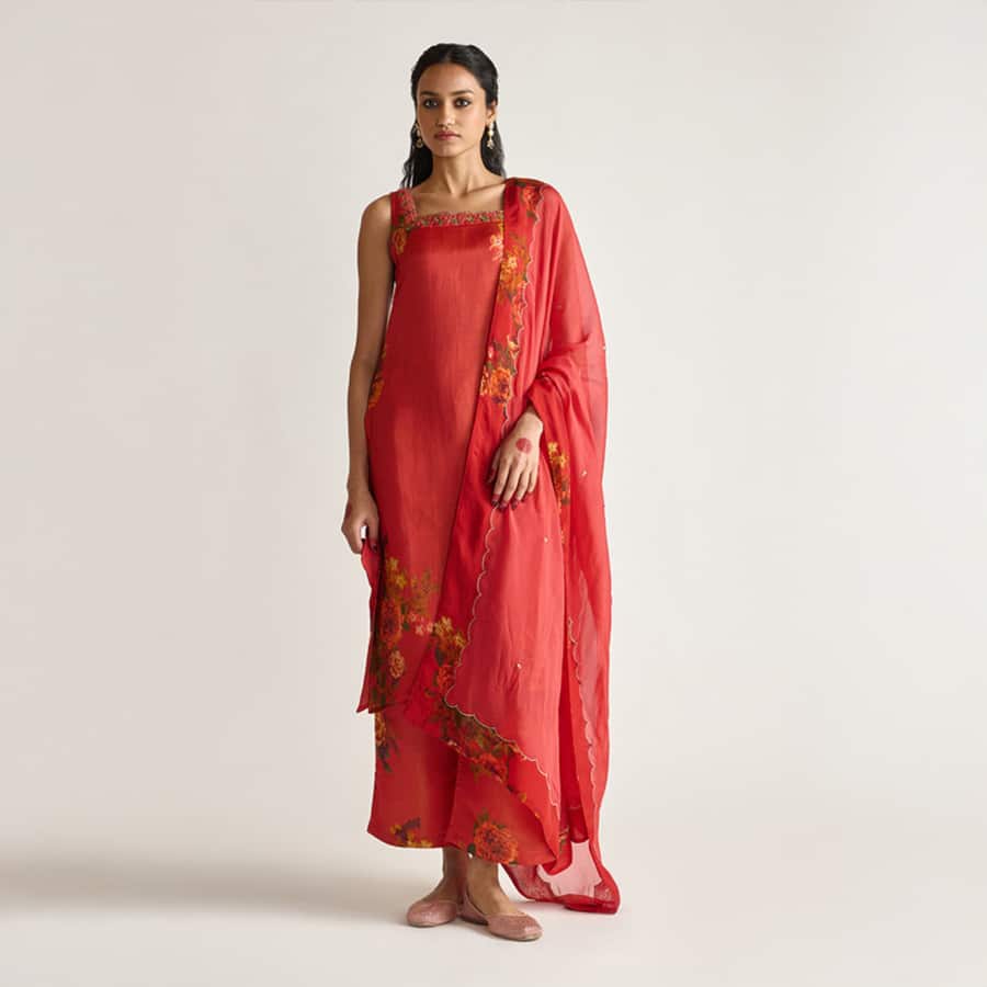 Rust Organza Drape