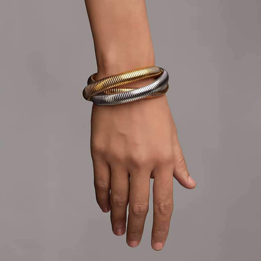 Multicolor handcrafted brass bracelet