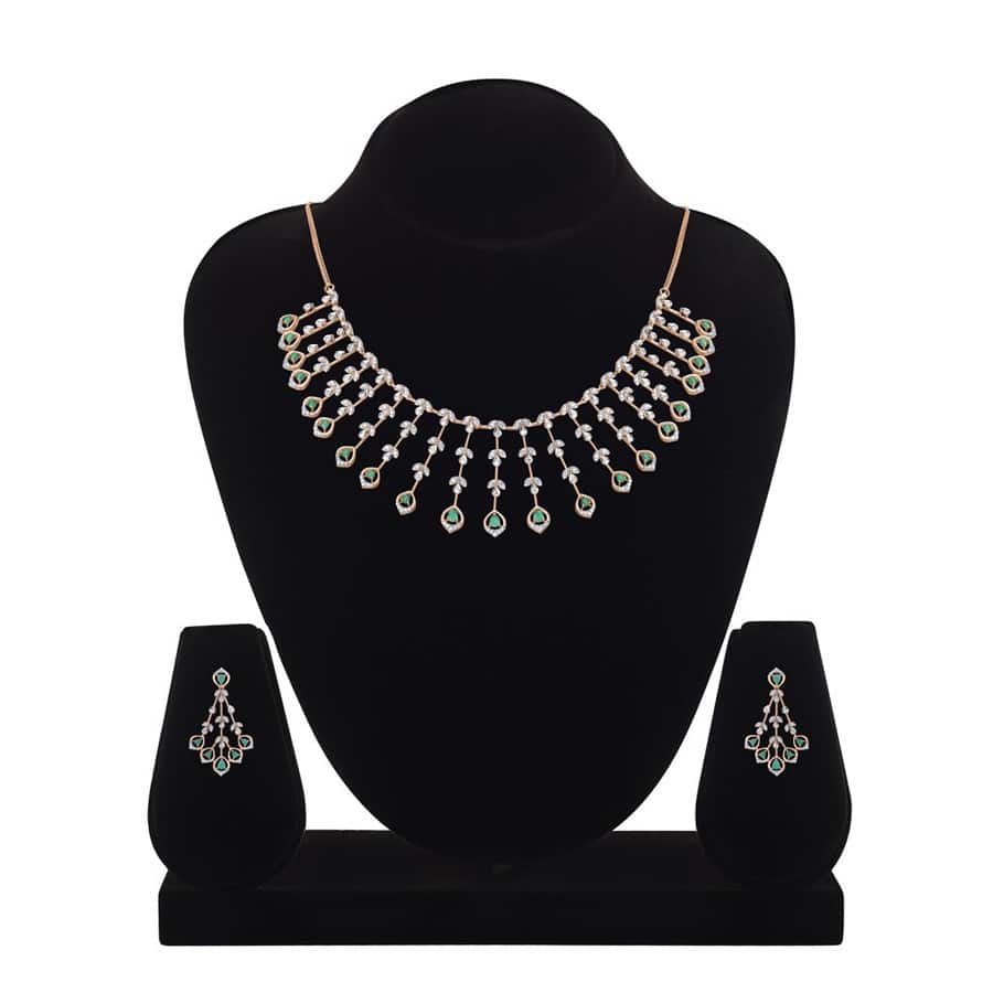 Radiant Diamond and Rose Gold Astra Jewellery Set