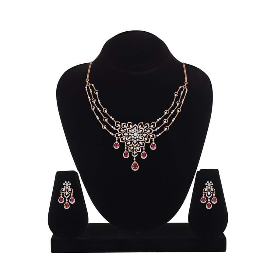 Chic Diamond and Gold Astra Jewellery Set