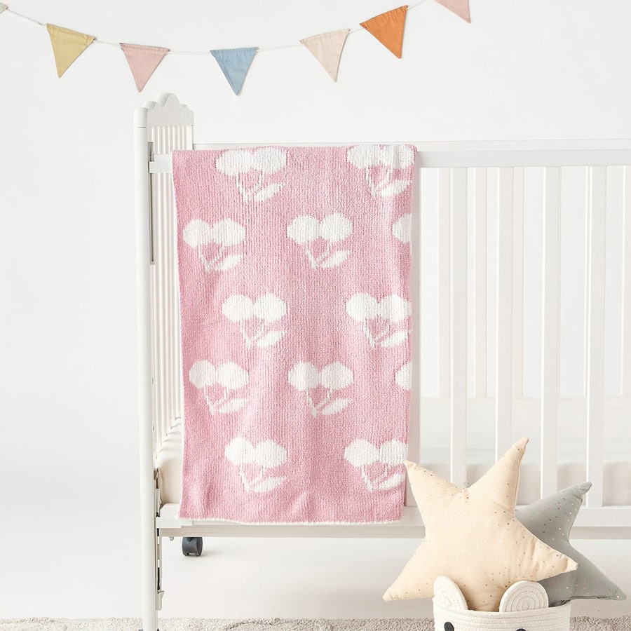 Juniors All-Over Cherry Print Raschel Blanket - 75x100 cm