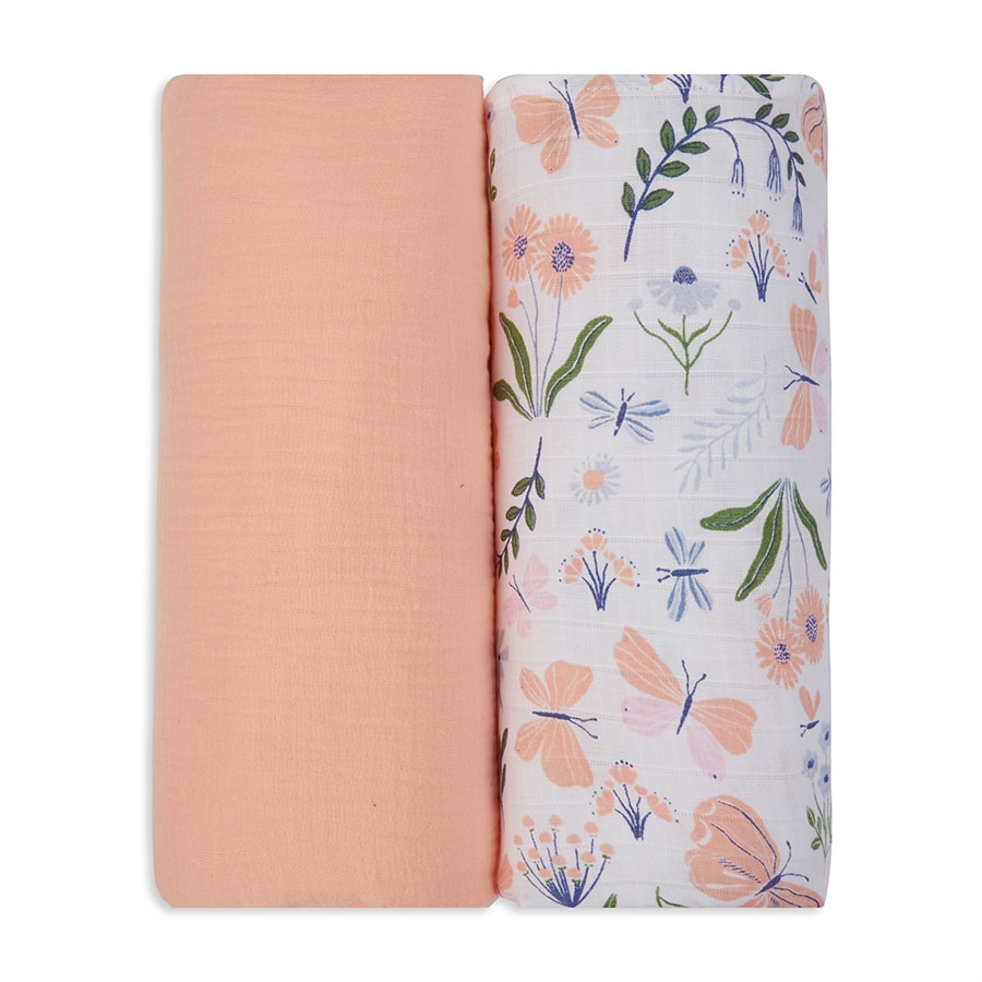 3 in 1 Muslin Swaddle Wrapper Pack of 2 (Size 41x41 Inches)
