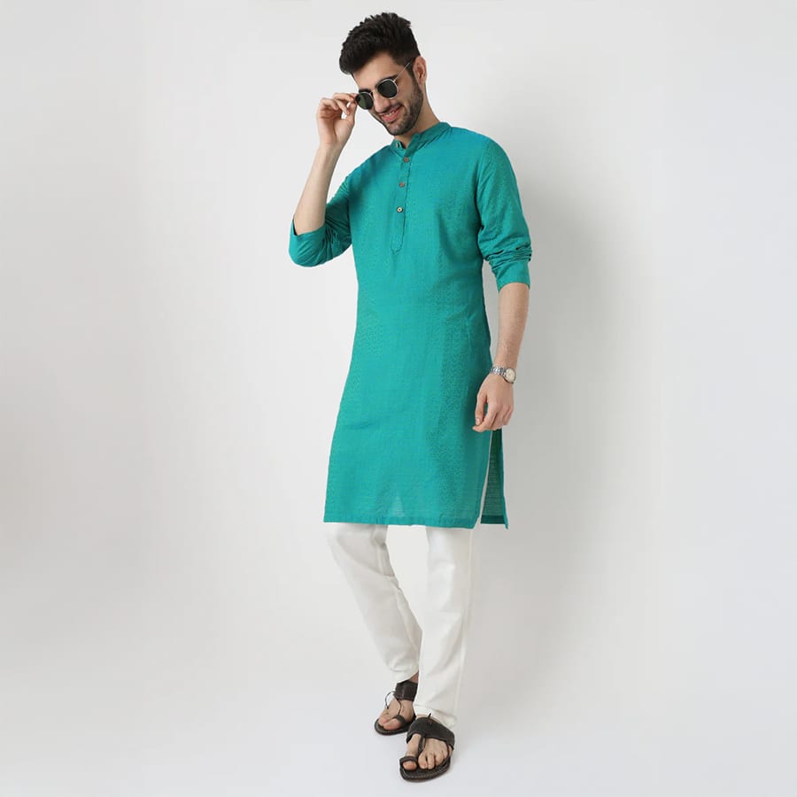 Yarn Dyed Straight Long Kurta