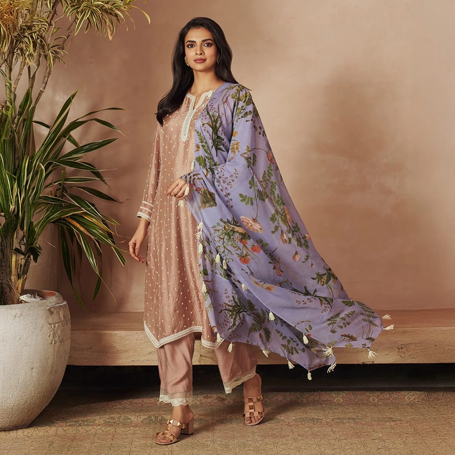 DUSTY PINK KURTA SET