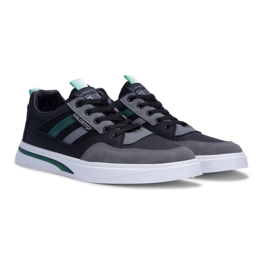 Calcetto Lightweight Casual Men'S Sneakers Shoes CLT-2024 Black Grey