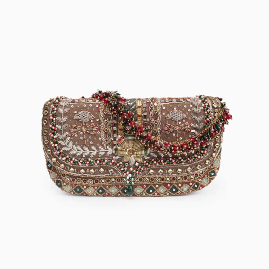 Doux Amour noor clutch vintage gold