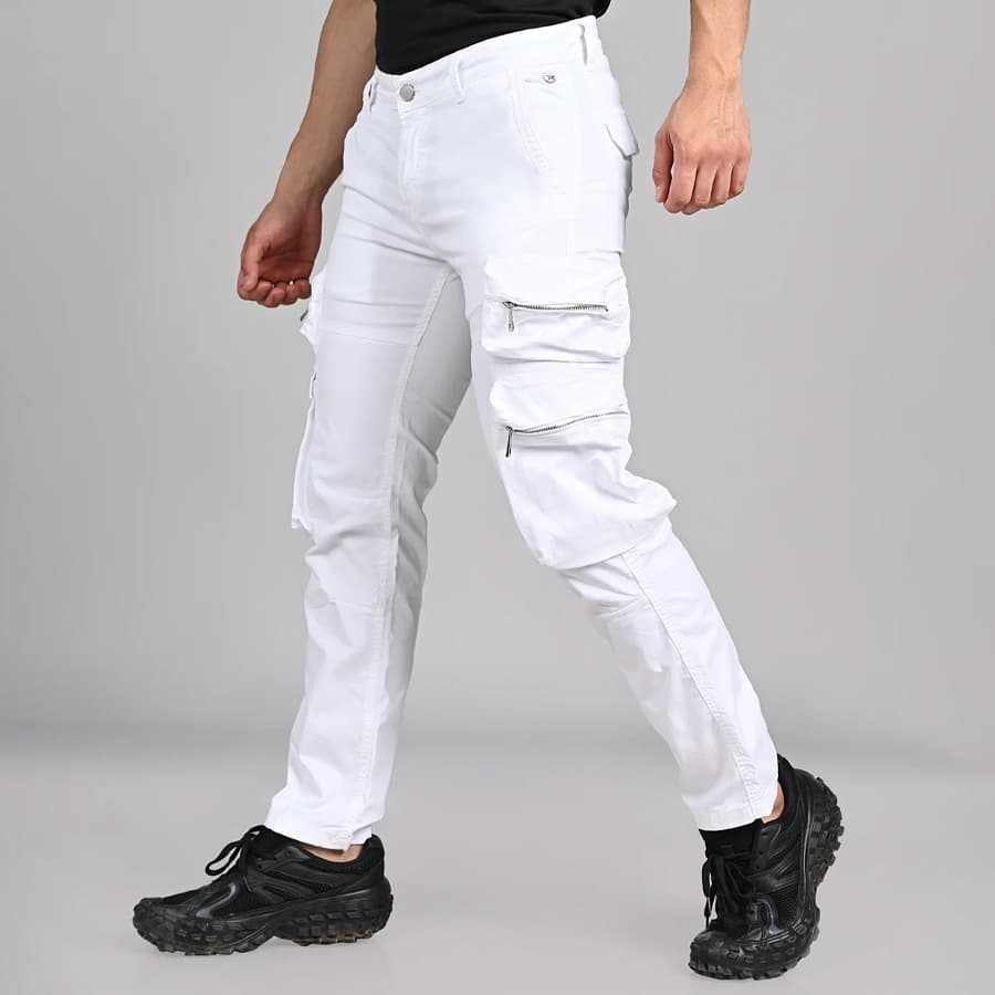 Killer Men White Solid Cargo