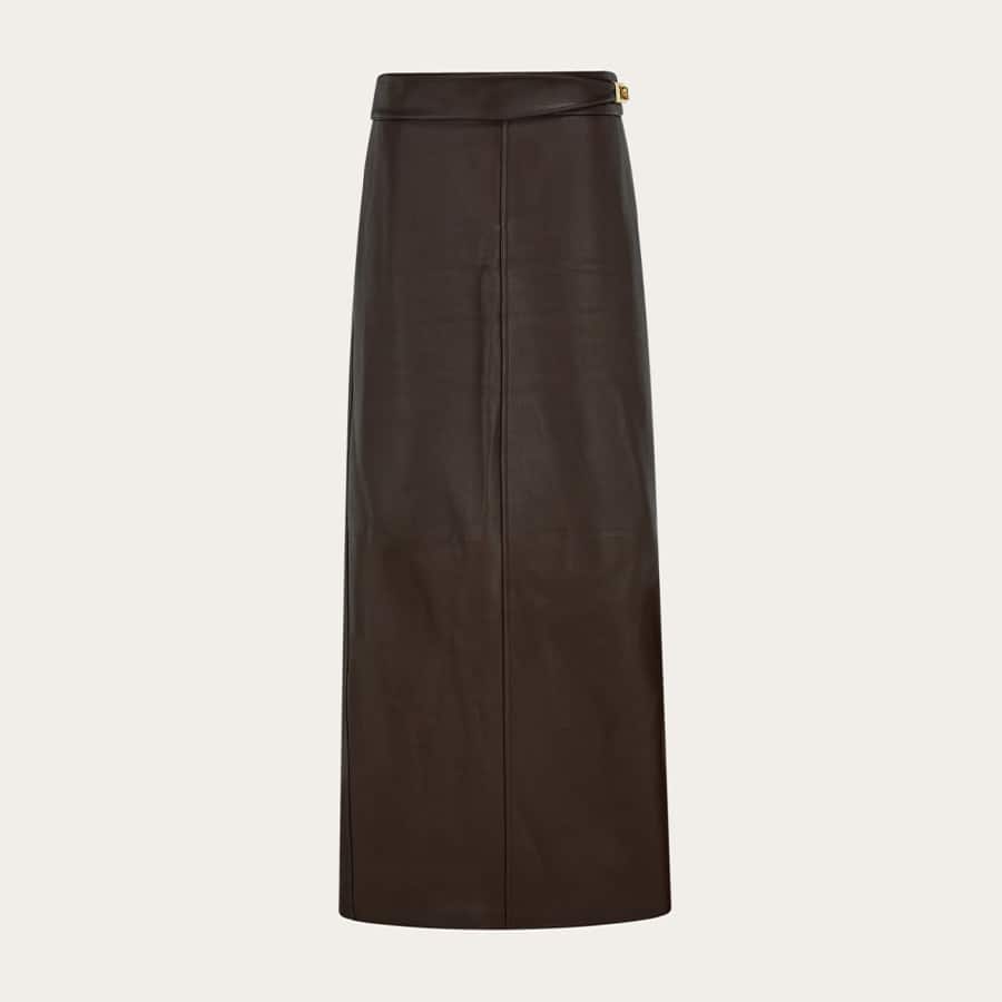 Longline nappa skirt