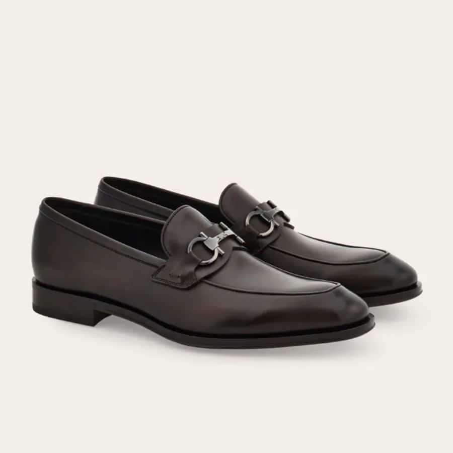 Loafer with Gancini buckle