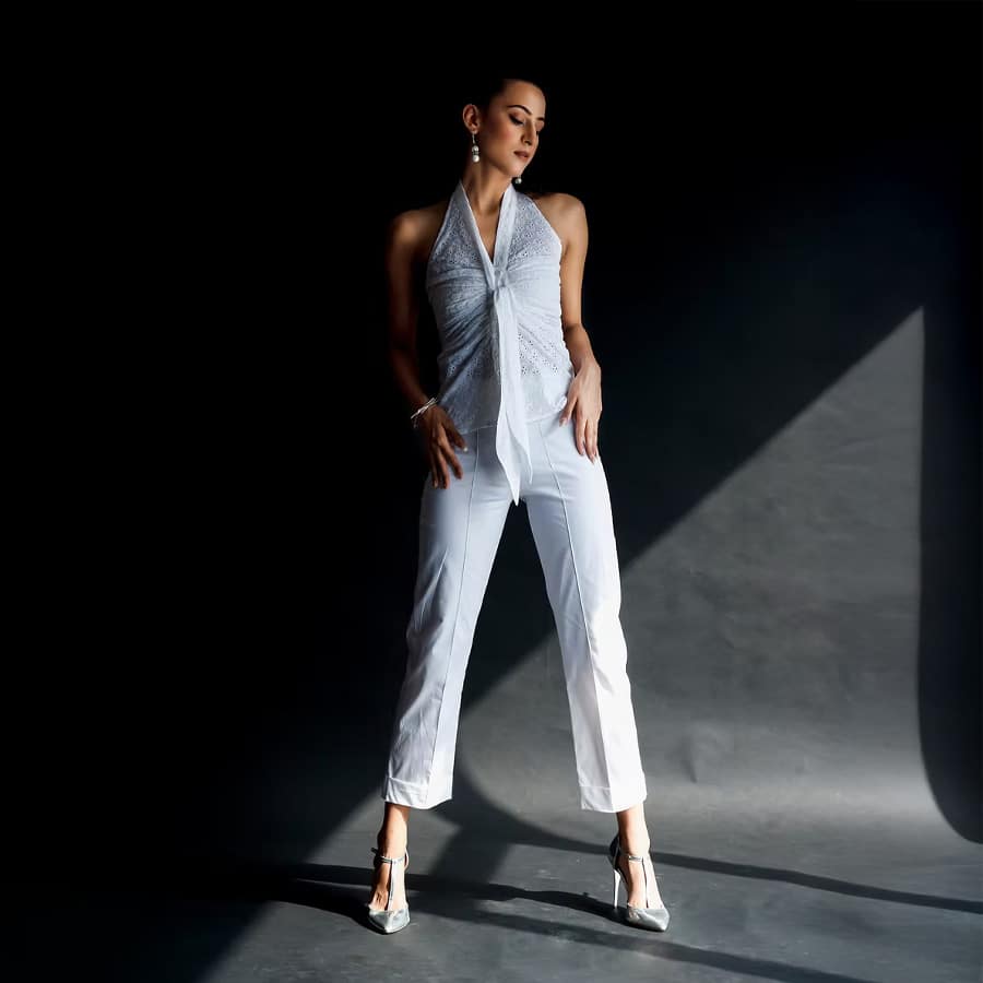 Halter Front Tie Up Shirt