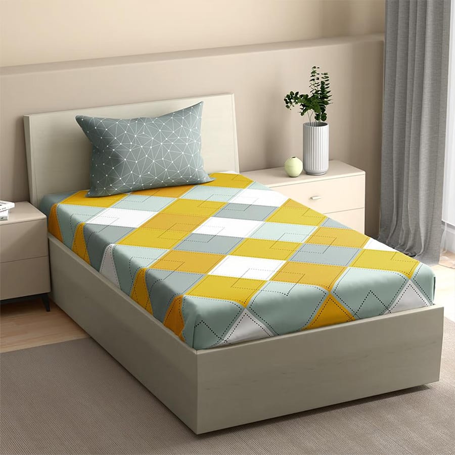 Cotton Printed Bedsheet, Mario Single Size (90x60 inches)