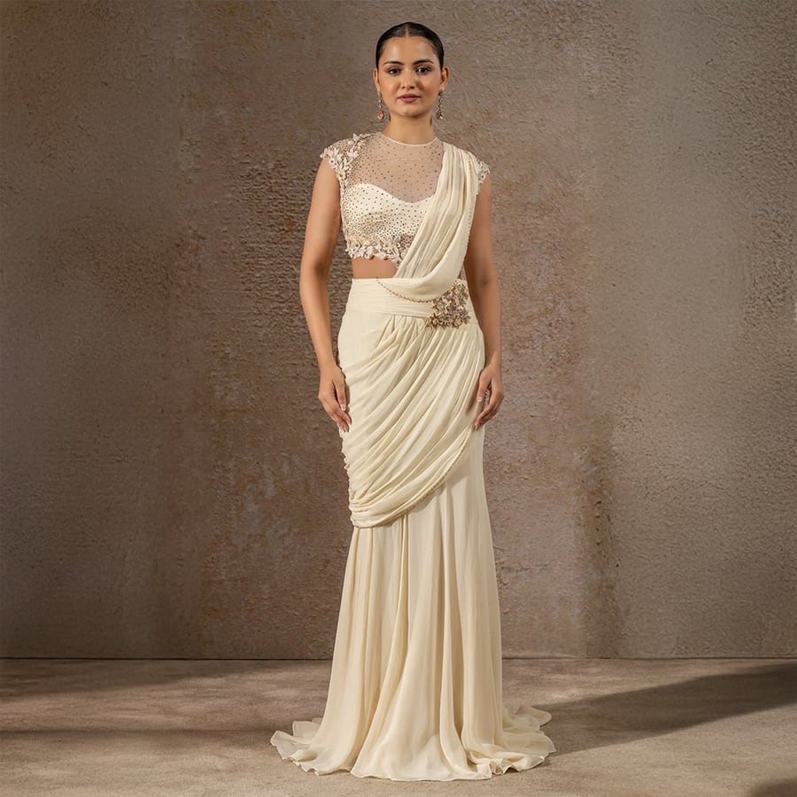 Concept Saree with Embroidered Blouse
