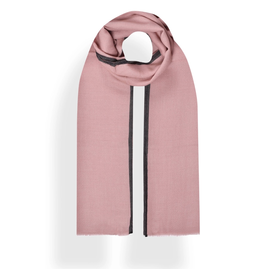 Diamond Weave Stole with Selvedge in Merino