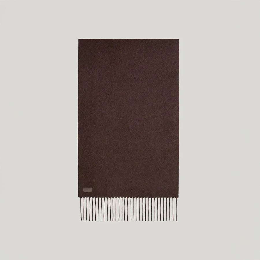 Brown pure cashmere scar