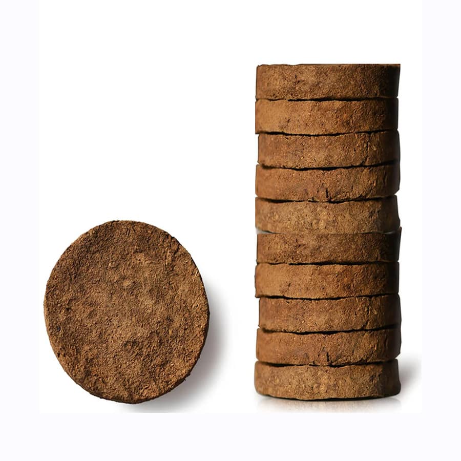 Kriti Creations 100% Natural Indigenous Cow Dung Cakes/Kande/Upale | 300Gm | 20 Cakes | Organic | Size 6CM X 1CM Handmade, Sun Dried And Moisture Free.