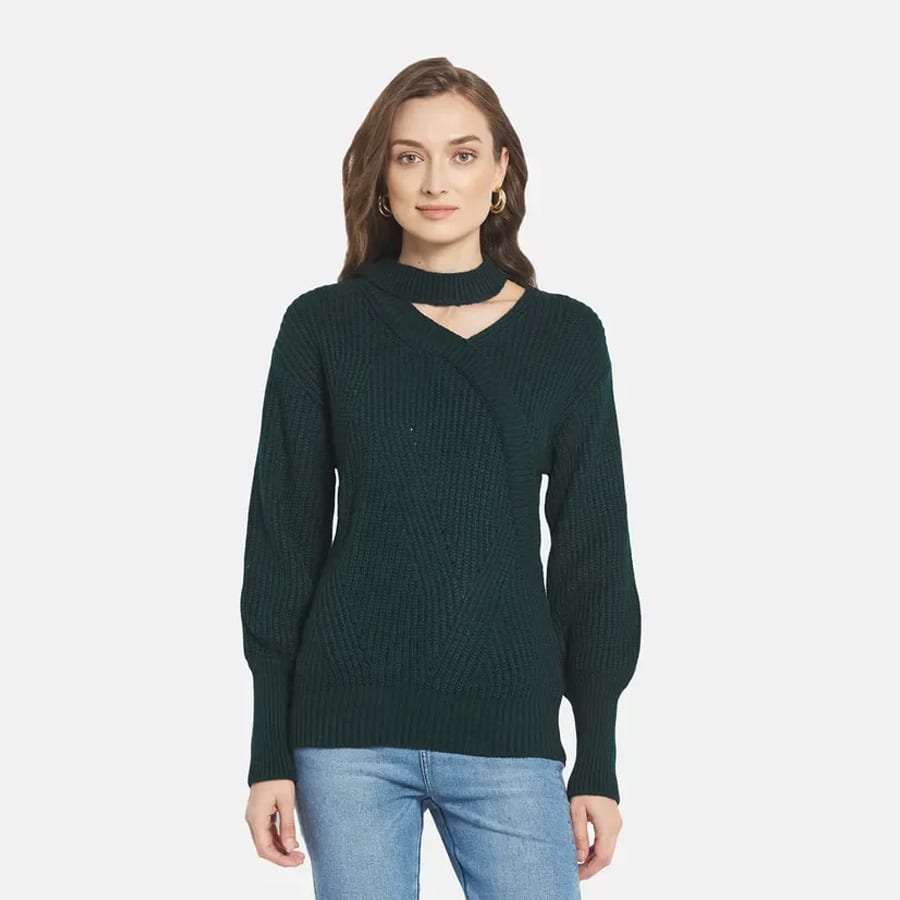 Women Solid Pullover