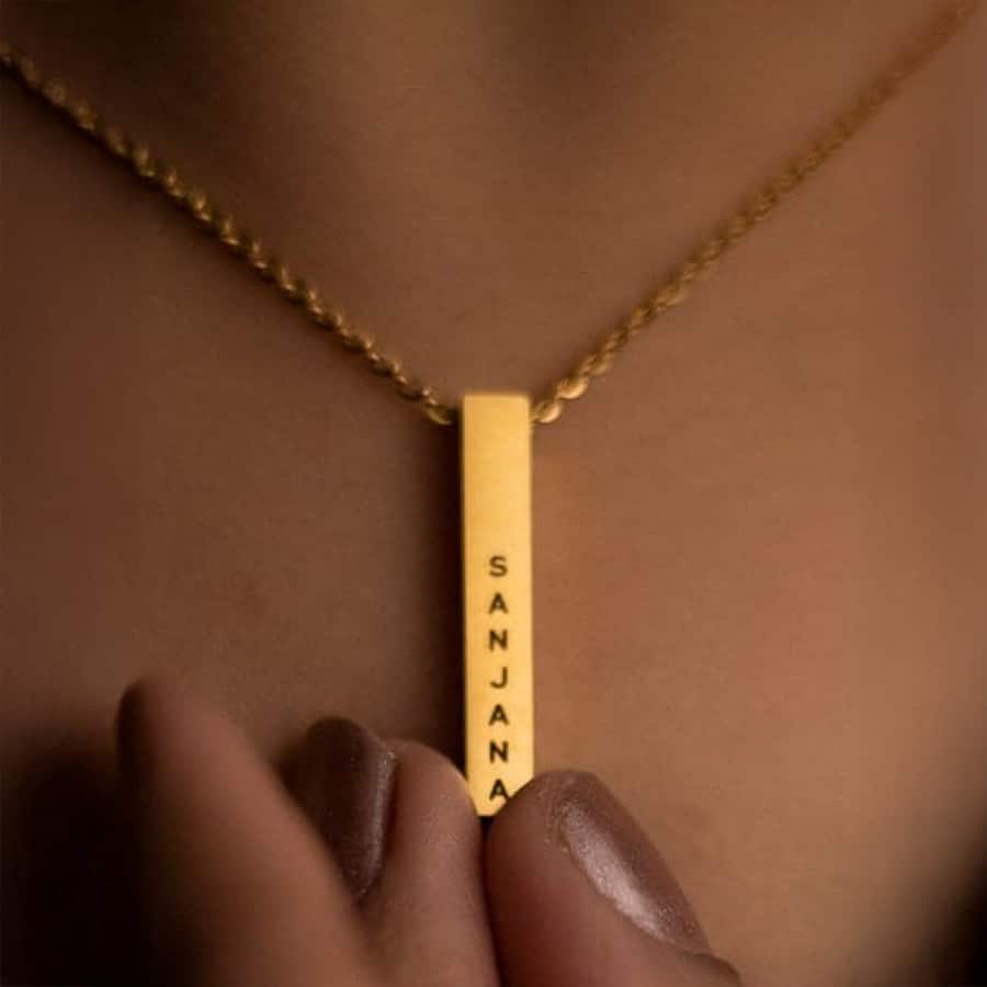 Personalised Cuboid Pendant