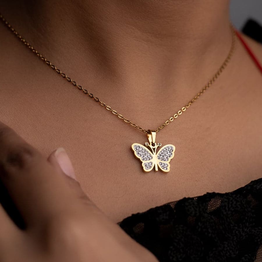 Personalised Butterfly Pendant