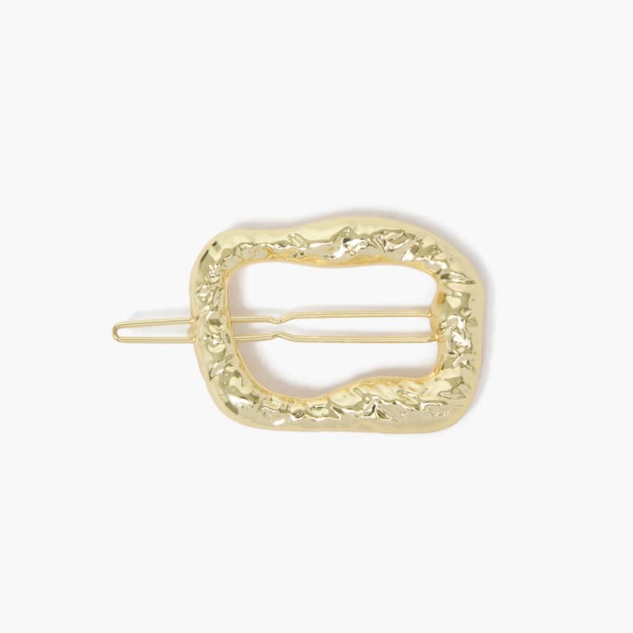 Molten Metal Square Barrette Hair Clip