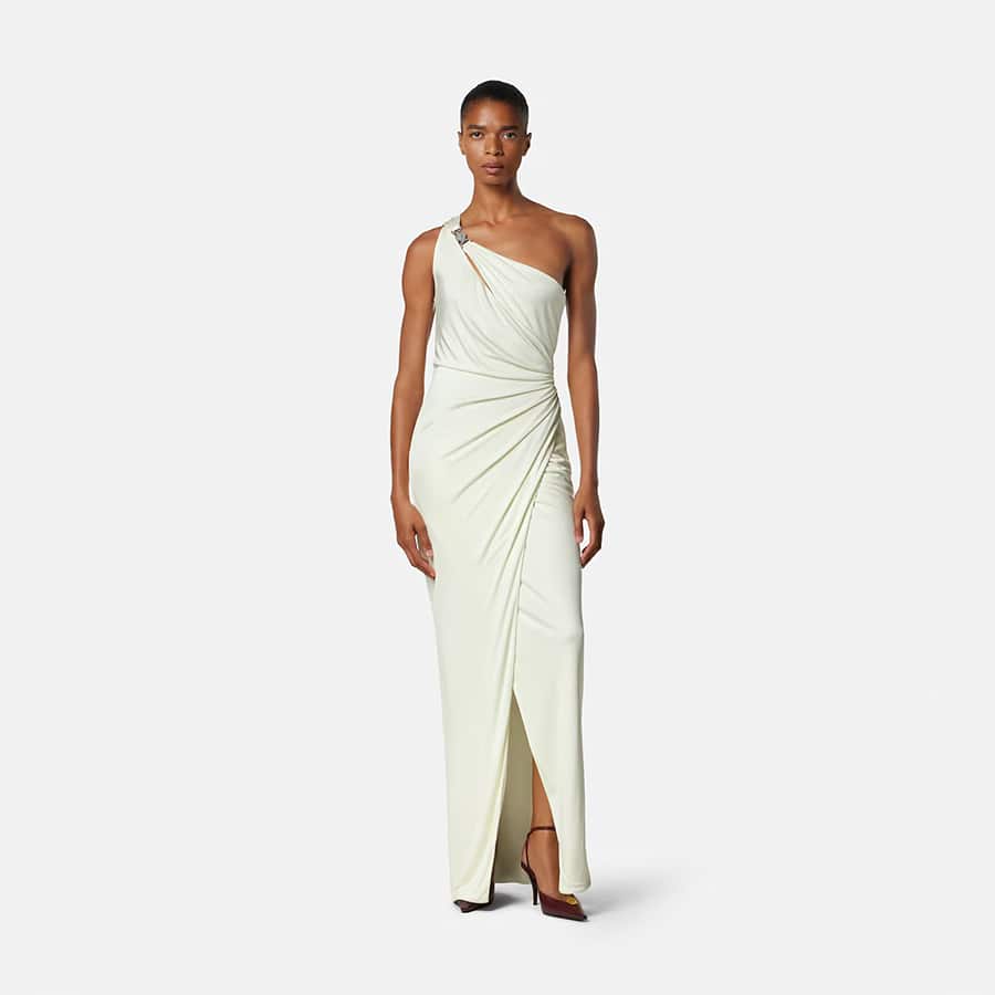 Viscose-Jersey Draped Gown