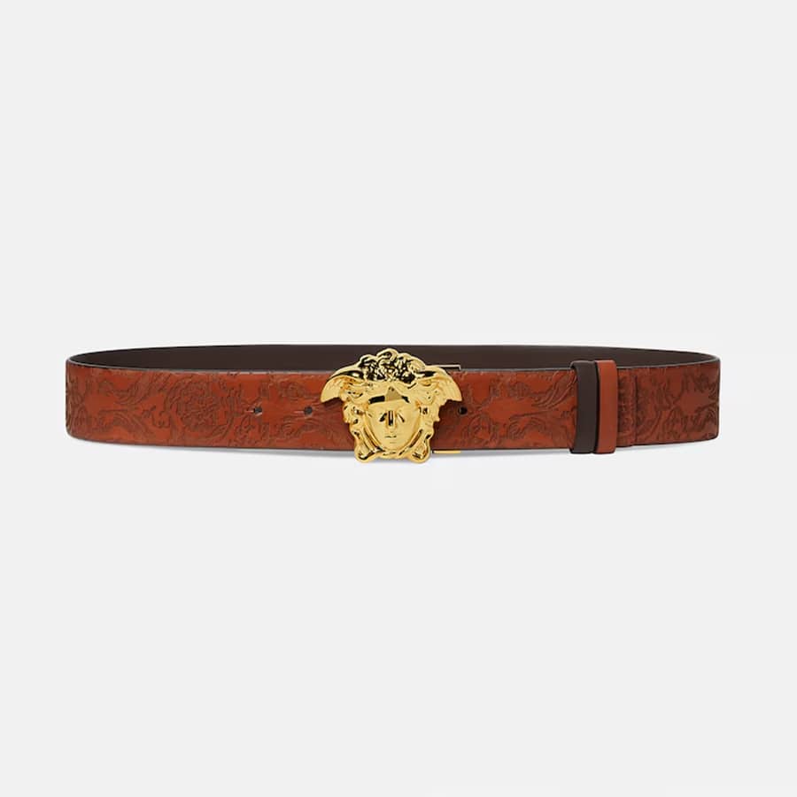 La Medusa Leather Reversible Belt 1.6"