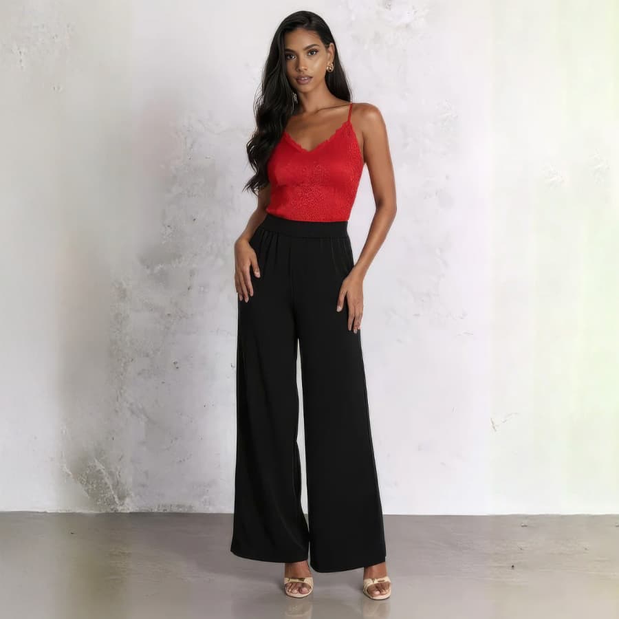 Flowing Midnight Palazzo Pants