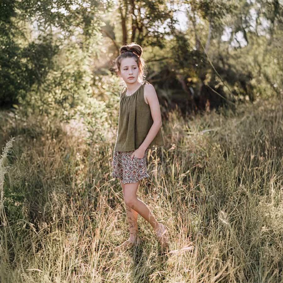 Bella Shorts - Vine Olive