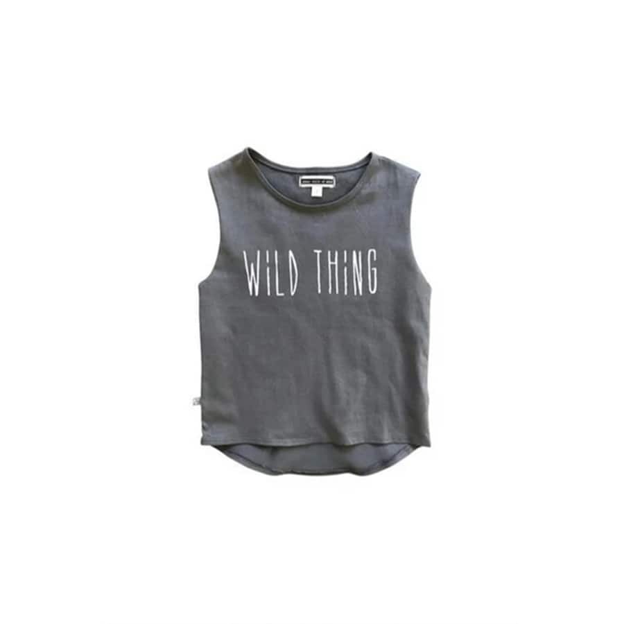 Wild Thing Muscle Tee - Faded Black