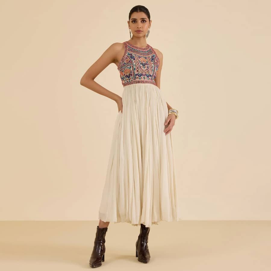 Ecru Kashi Long Dress