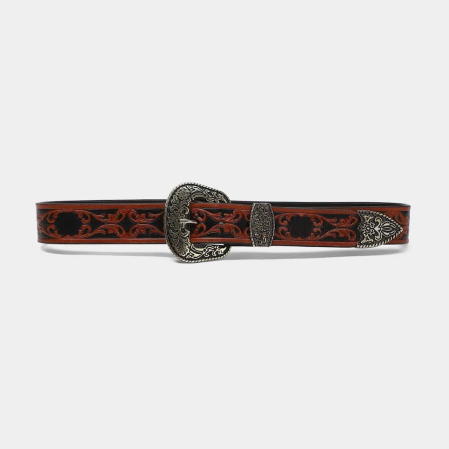 Black Jose Leather Waist Belt