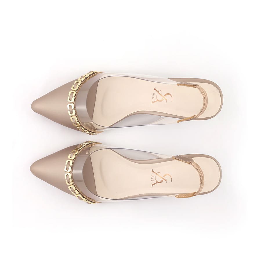Rectangle Chain Link Kitten Heels