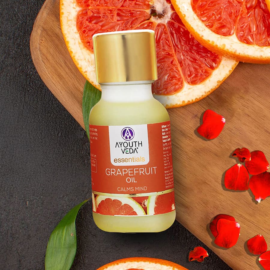 Ayouthveda 100% Pure Grapefruit Essential Oil | Therapeutic-Grade Citrus Freshness | Energizes Mind, Uplifts Mood & Refreshes Senses | Ideal for Diffusion & Aromatherapy | 15 ml