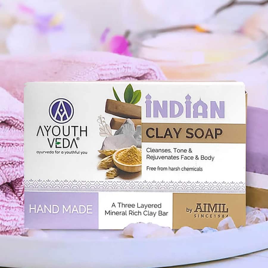 Indian Clay Handmade Soap With Multani Mitti (100g)