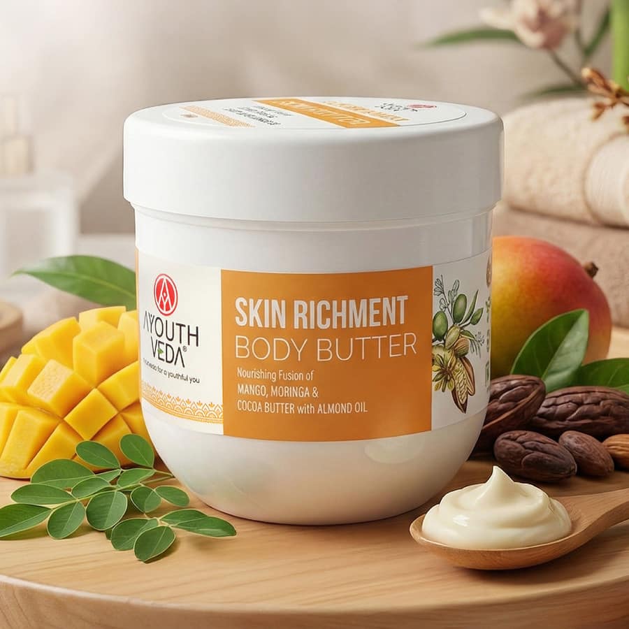 Skin Richment Body Butter with Mango and Cocoa Butter for Moisturized & Super Soft Skin - 200 g