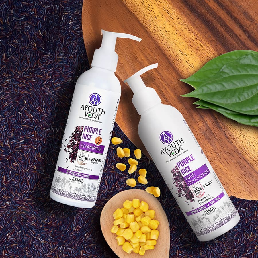 Purple Rice Hair Care Combo (Purple Rice Shampoo 200g + Purple Rice Conditioner 200g)